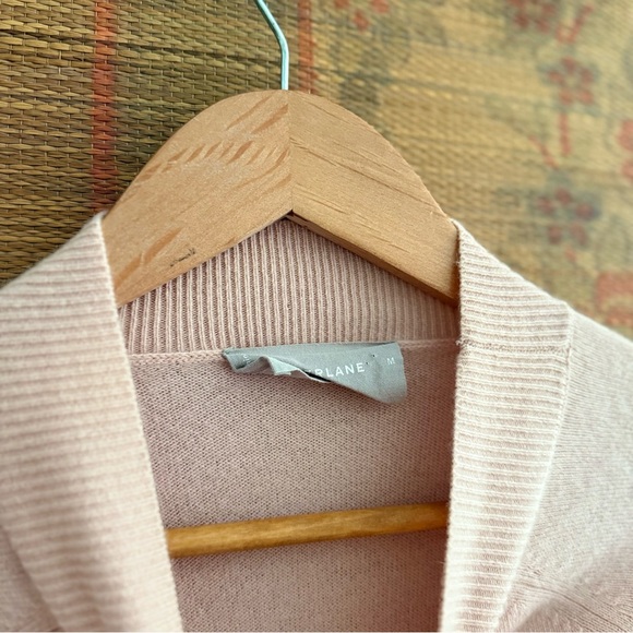 Everlane The Shrunken Pink Cashmere Long Sleeves Mock Neck Sweater - Picture 5 of 8